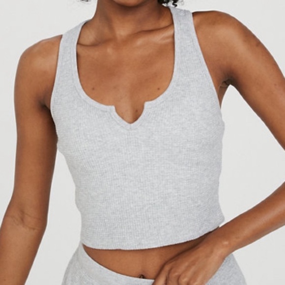 aerie Tops - waffle notch tank top size M